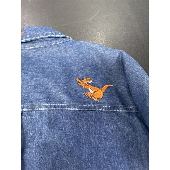 VTG Disney Store Winnie The Pooh Denim Button Up Shirt LS Embroidered Womens XXL - Picture 14 of 14